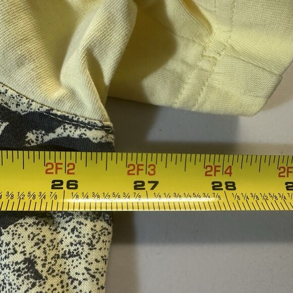 Adidas T-Shirt Men's 2XL Yellow Black All-Over Print Crew Short Sleeve Pullover - Picture 5 of 10